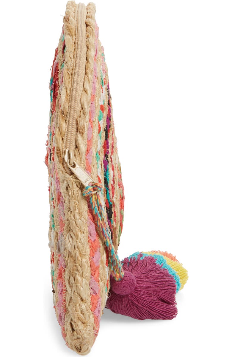 Shiraleah Mirabel Woven Half Moon Clutch, Alternate, color,