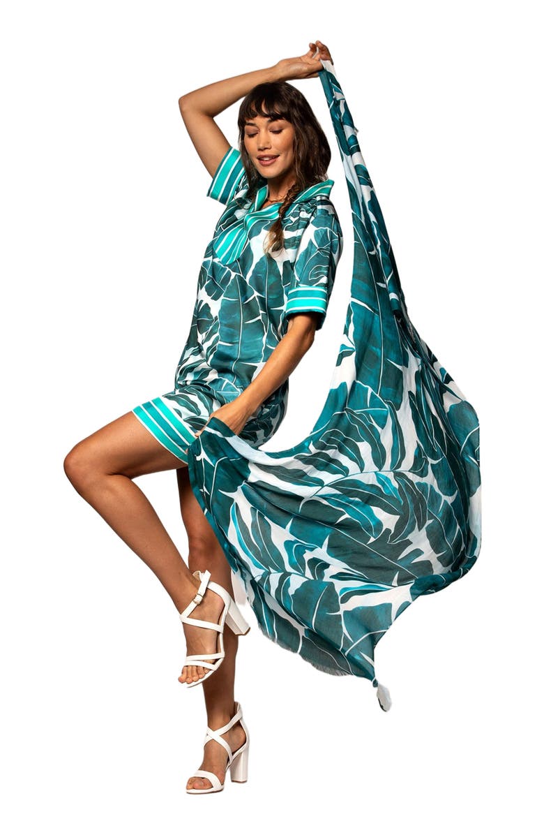 Tori Richard Looking Up Scarf, Main, color, Deep Sea