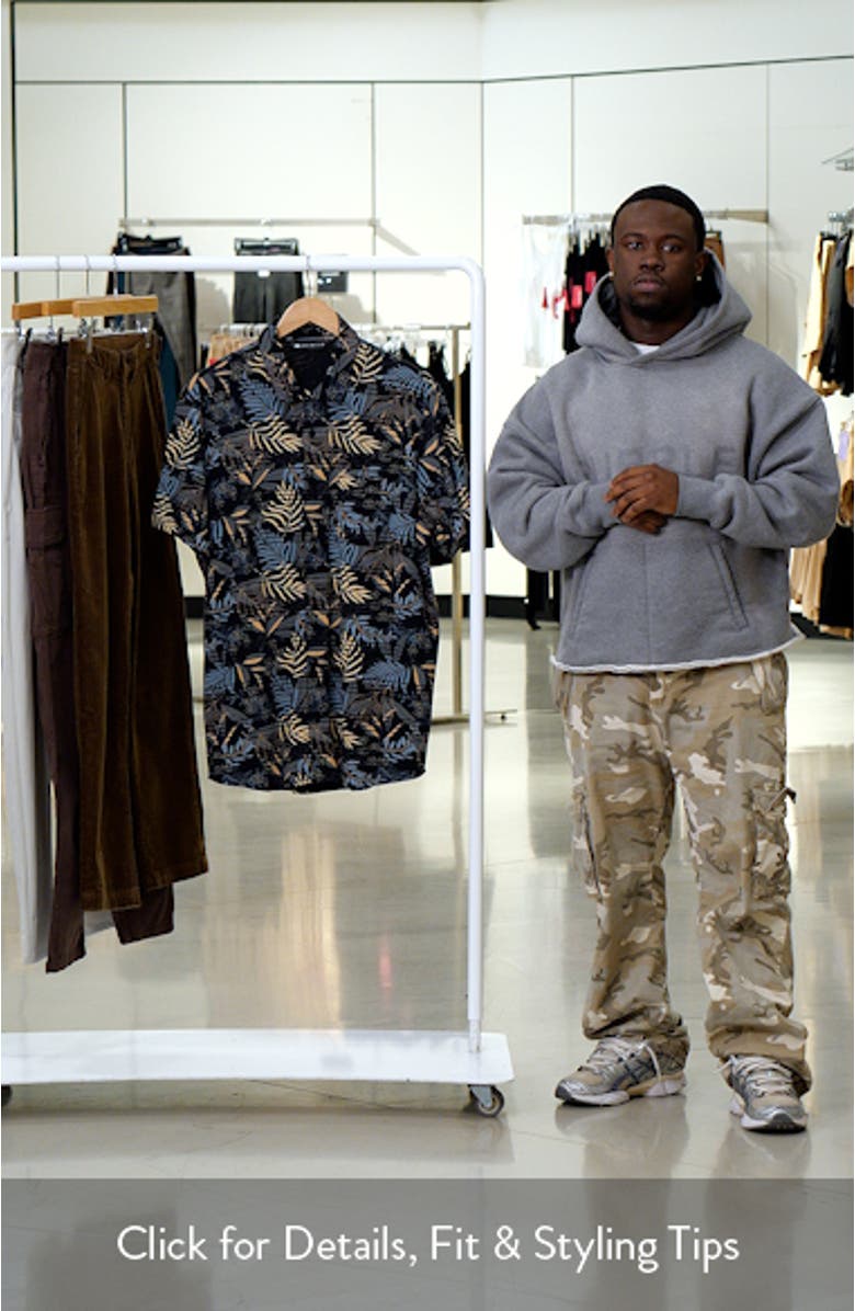 Hanabata Days Tropical Print Short Sleeve Button-Up Shirt, sales video thumbnail