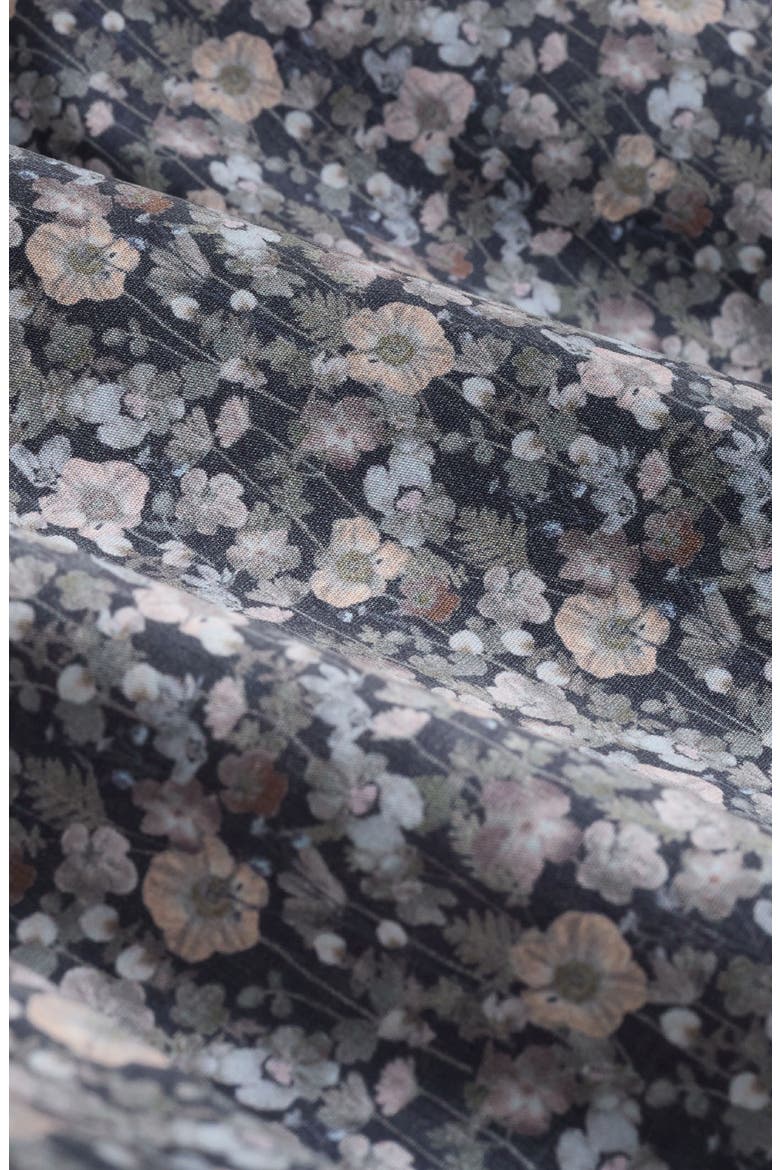 Axel Shaped Fit Floral Stretch Button-Up Shirt, Alternate, color, KHAKI