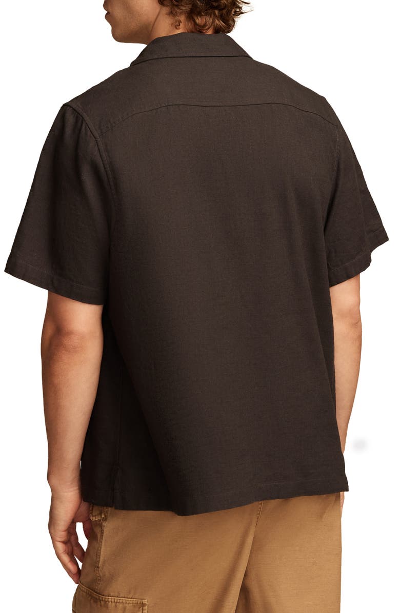 Lucky Brand Embroidered Cotton Twill Camp Shirt, Alternate, color,