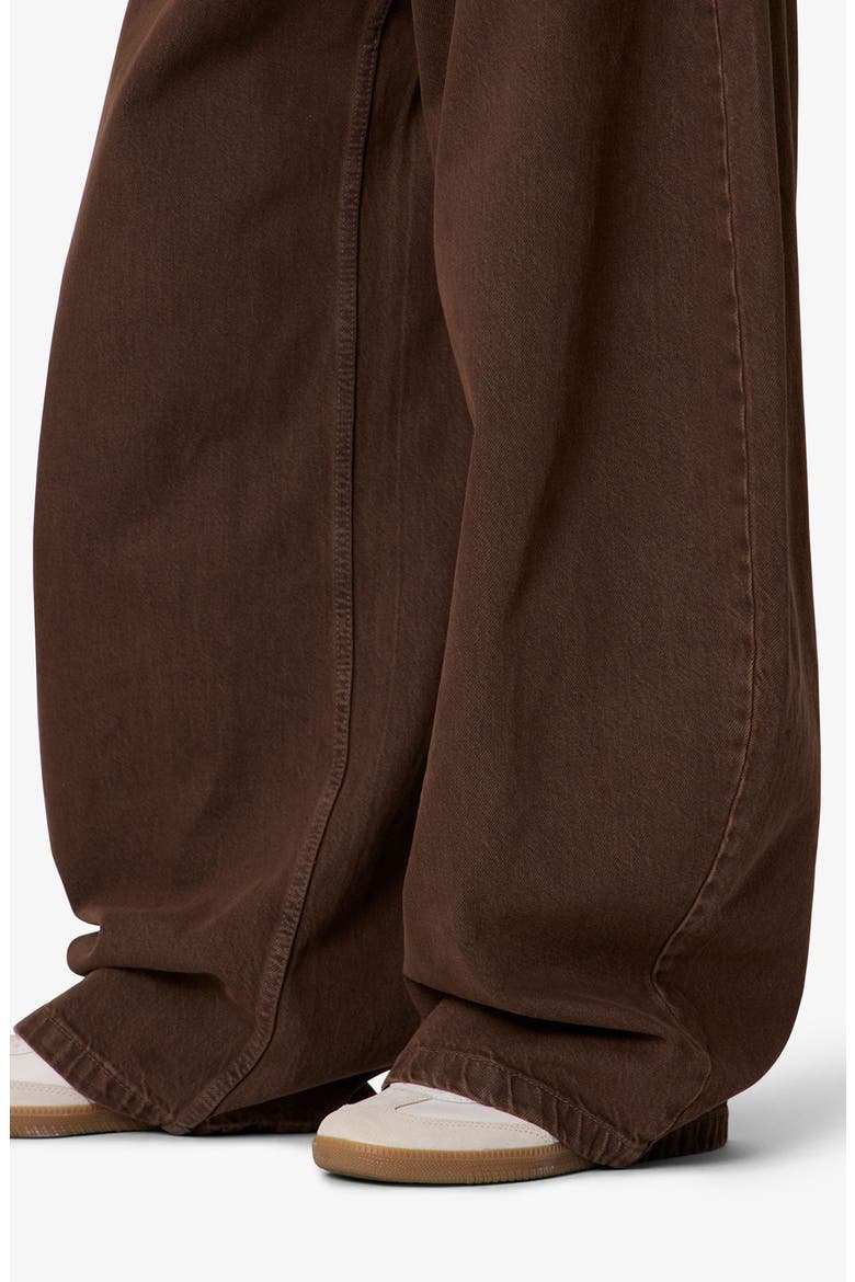 Exposed Shank Relaxed Barrel Leg Jeans, Alternate, color, BROWN
