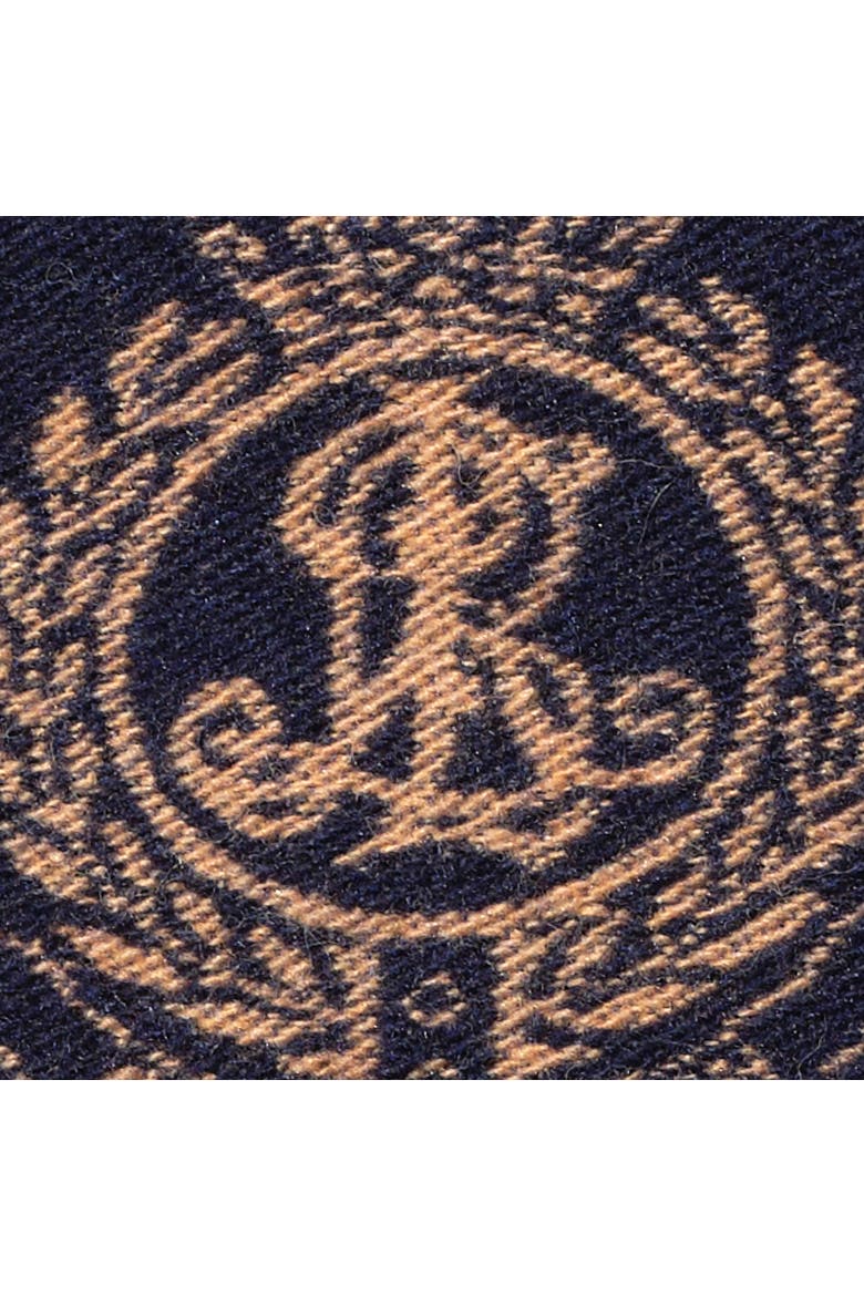 hotel logo ruana, Alternate, color, navy/camel