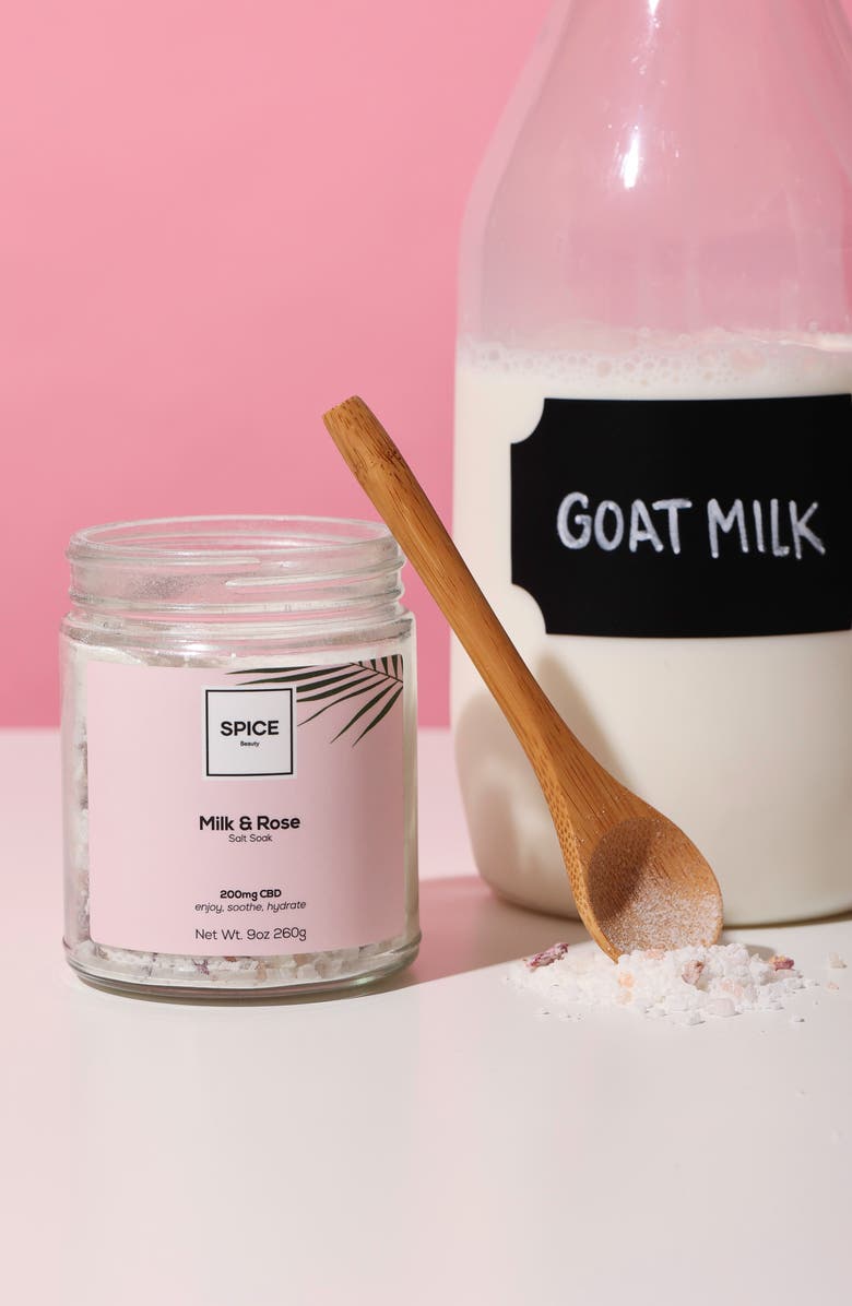 Spice Beauty Milk & Rose Salt Soak with CBD, Alternate, color,
