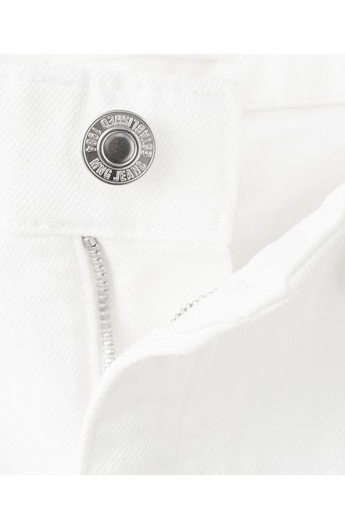 Mango Denim Shorts In White
