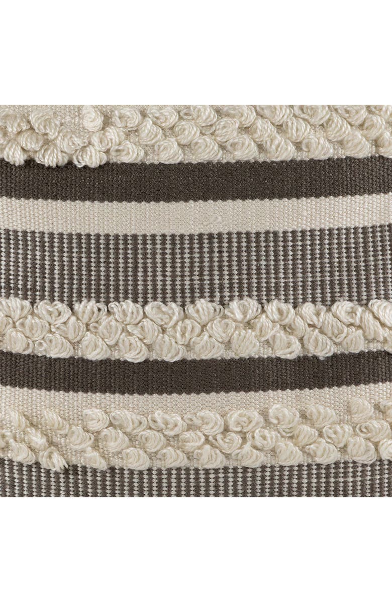 Northlight 20" Gray and Cream Handloom Woven Outdoor Throw Pillow, Alternate, color, Gray