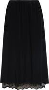 Simone Rocha Lace Trim Crêpe de Chine Negligee Skirt
