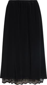 Simone Rocha Lace Trim Crêpe de Chine Negligee Skirt