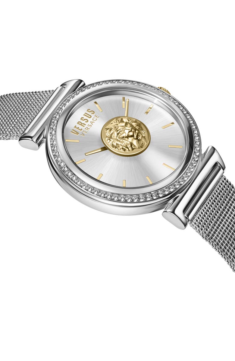 VERSUS Versace Brick Lane Mesh Strap Watch, 34mm, Alternate, color, 