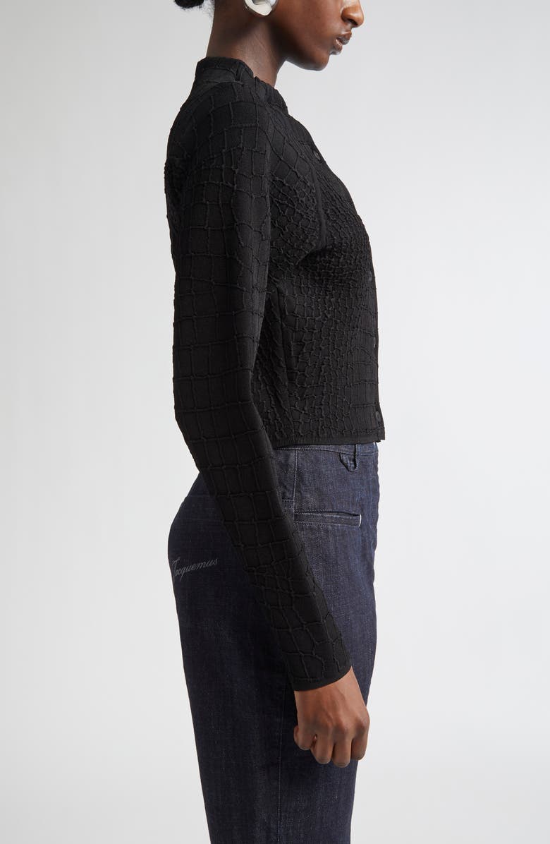 Jacquemus The Scala Cardigan, Alternate, color, Black
