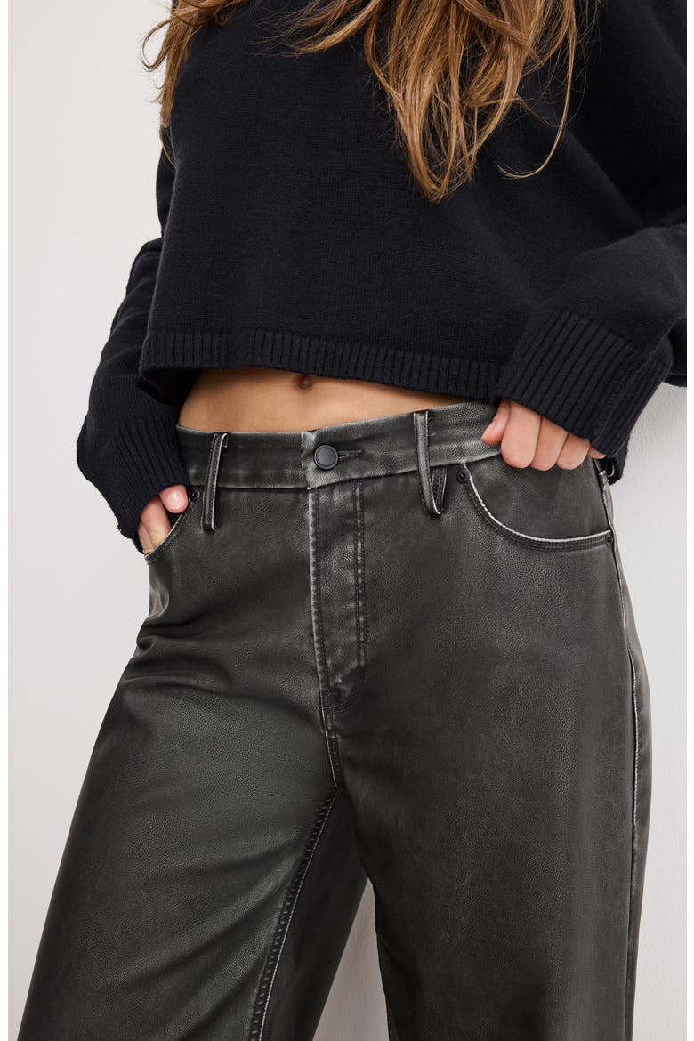 Good Skate Wide Leg Faux Leather Pants, Alternate, color, BLACK001