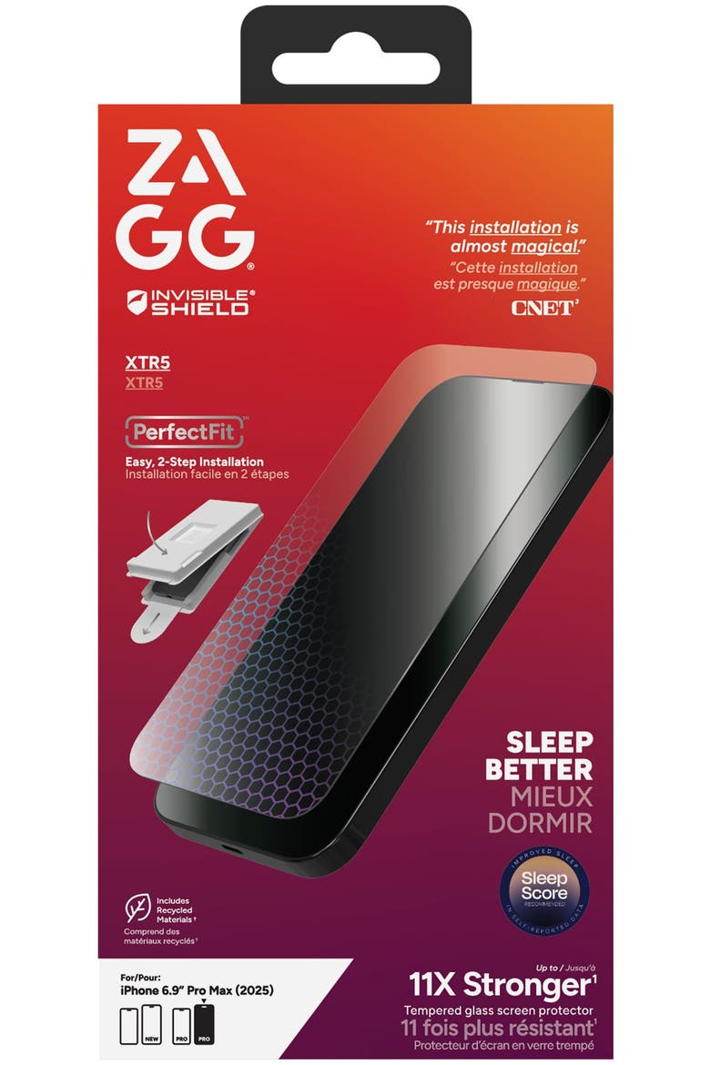 Glass XTR5 Screen Protector for Apple iPhone 17 Pro Max, Alternate, color, CLEAR