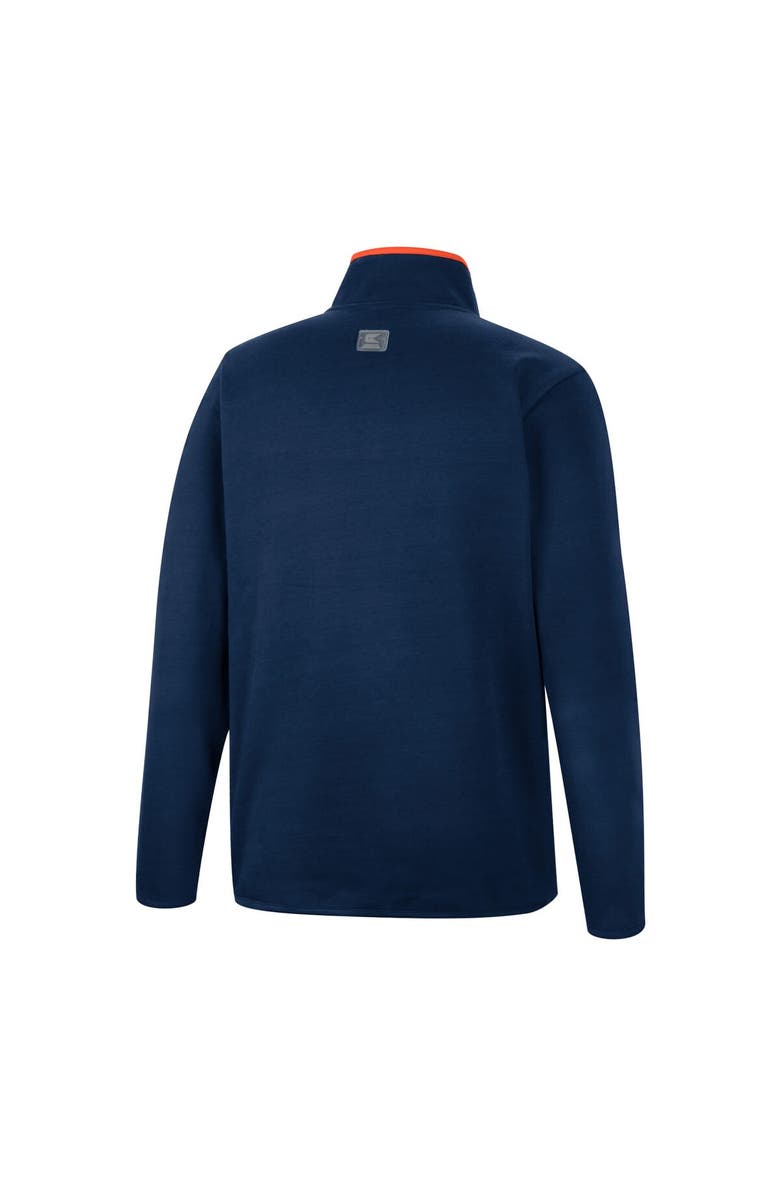 COLOSSEUM Men's Colosseum Navy Auburn Tigers Rebound Quarter-Snap Jacket, Alternate, color, 