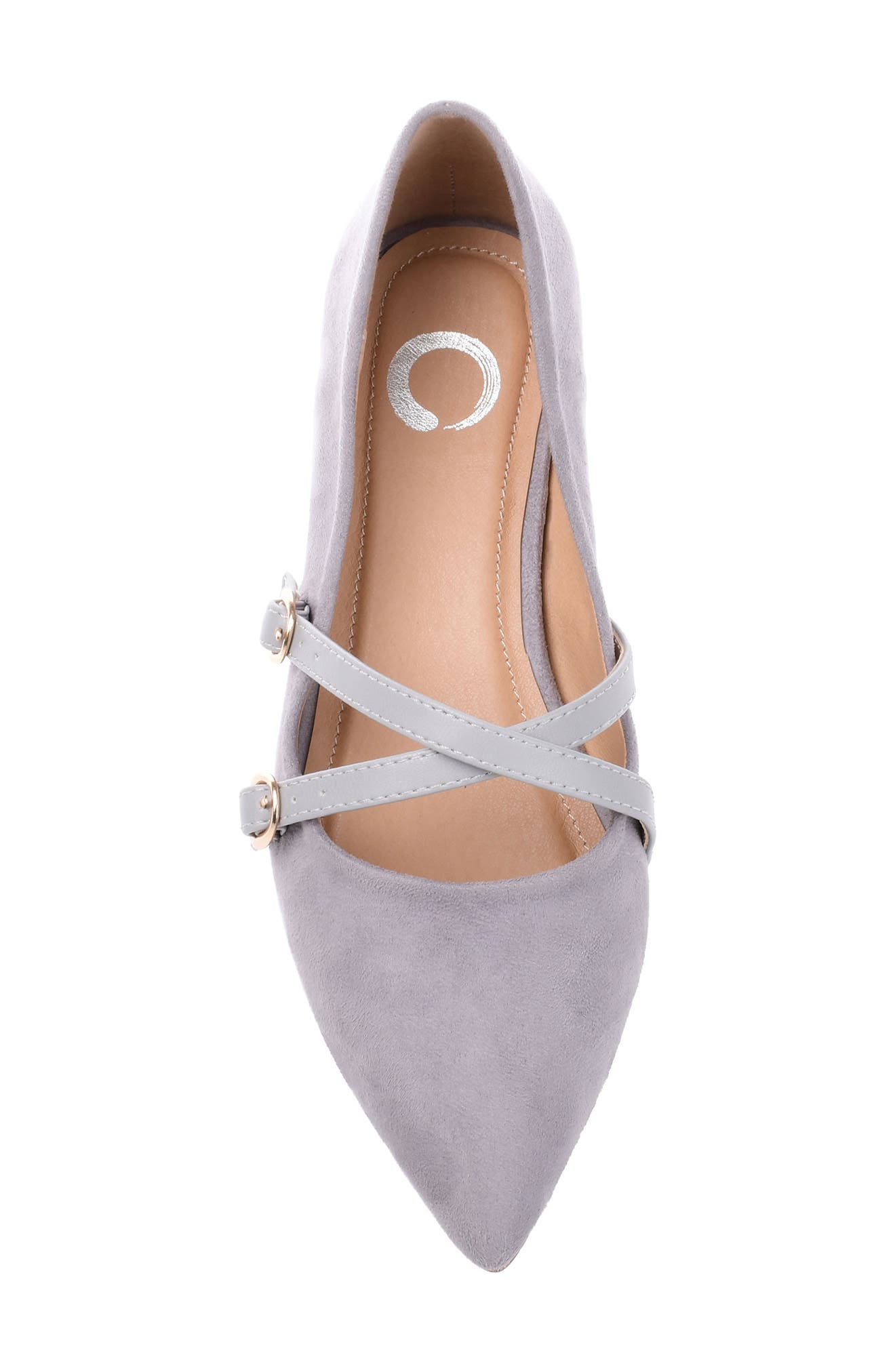 Journee Collection Patricia Flat - Wide Width, Alternate, color, Grey