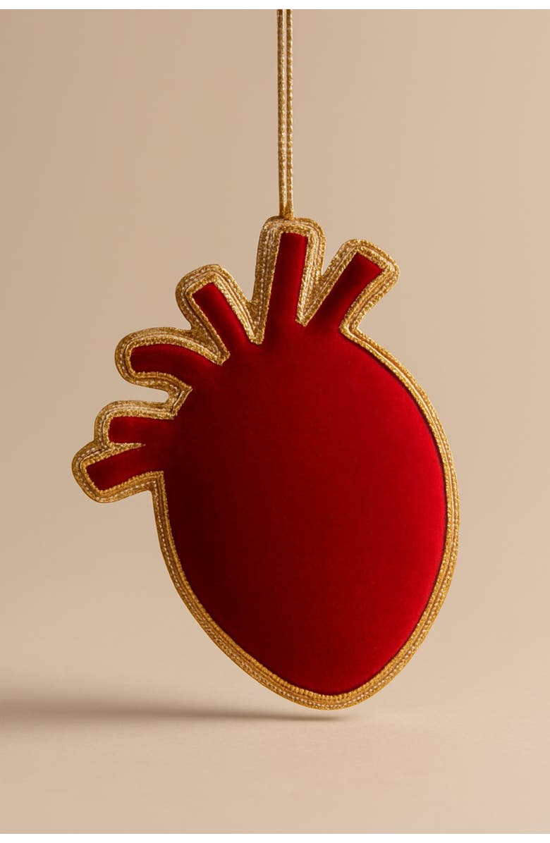 Pillowpia Human Heart Ornament, Alternate, color, Blood Red