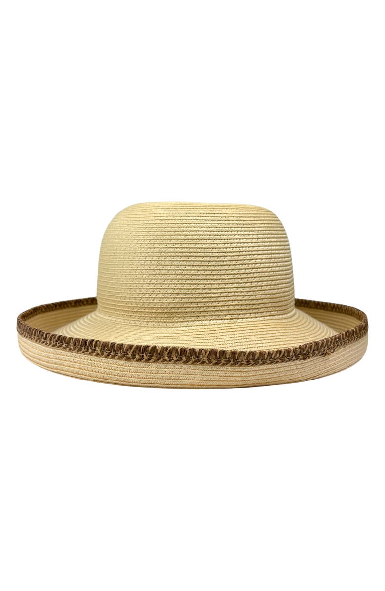 Nicole Miller Straw Cruiser Hat, Main, color, Natural