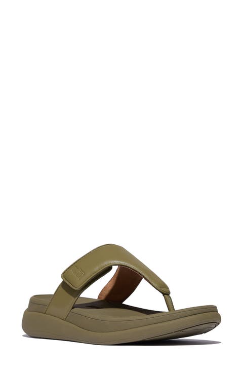 ◆Fitflop◆ [F Mode] Leather H Bar Dark Green Women's Platfo Amazon.com | FitFlop Women's F-Mode Raw-Edge Leather