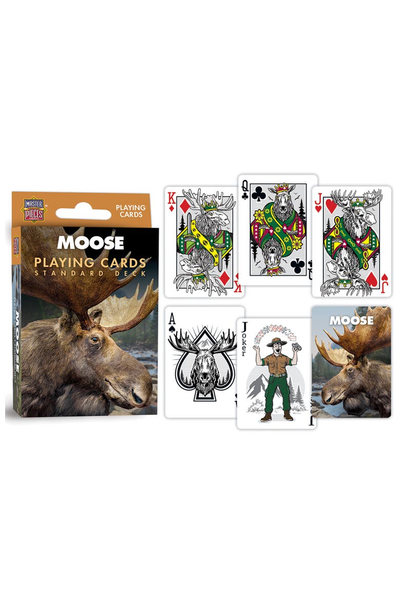 Moose Playing Cards, Alternate, color, Multicolor