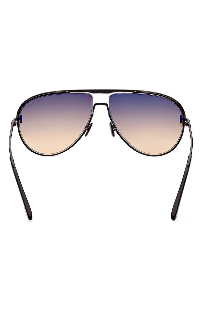 TOM FORD Theo 60mm Gradient Pilot Sunglasses, Alternate, color,