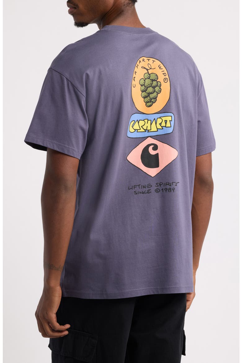 Stacked Grapes Organic Cotton Graphic T-Shirt, Alternate, color, SHADY PURPLE