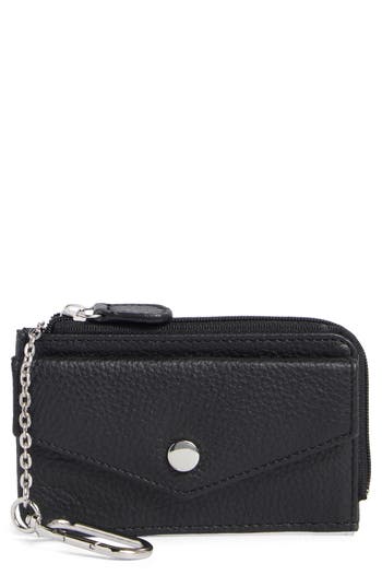 Mundi Small Leather Goods Penny Chain Wallet In Black
