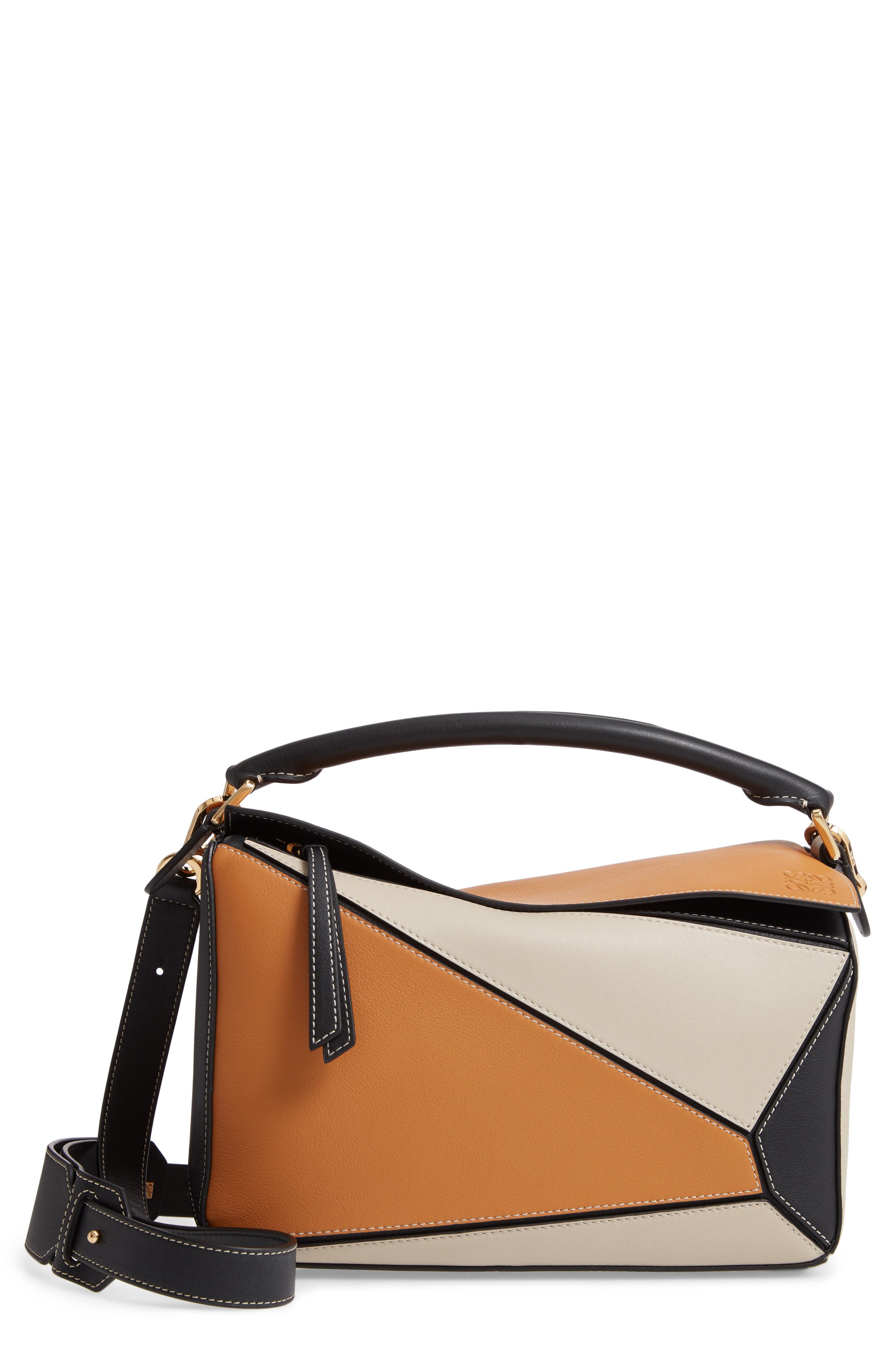 Loewe Puzzle Calfskin Leather Shoulder Bag, Main, color, 