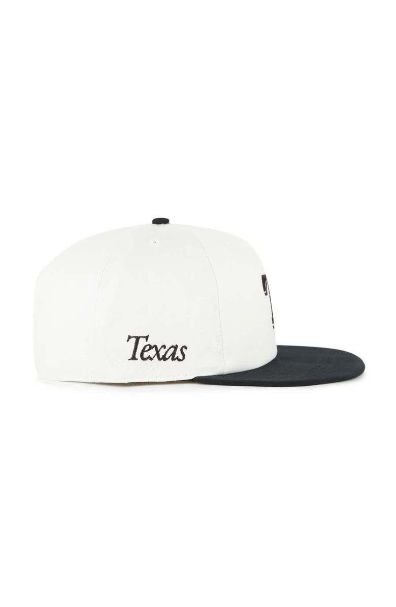 '47 Men's '47 White/Black Texas Rangers Foundation Captain Snapback Hat, Alternate, color, 