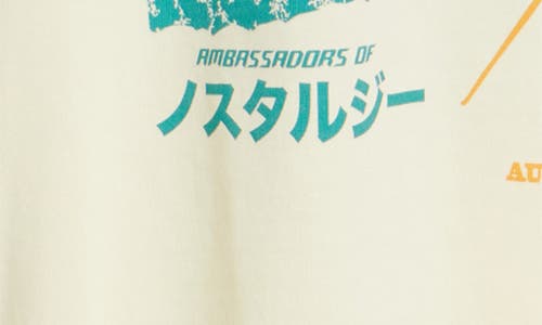 Memory Lane Oversize Crystal Embellished Nostalgic Champs Crop Graphic T-shirt In White