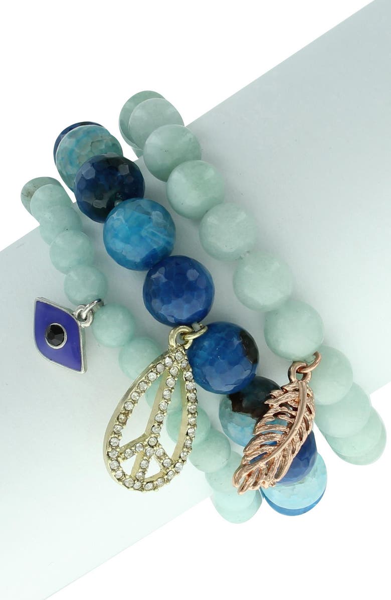 OLIVIA WELLES Fiona Charm Bracelets - Set of 3, Main, color, 