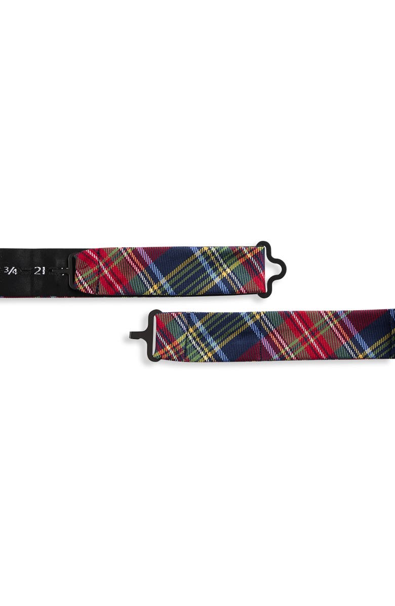 Synrgy by DXL Big & Tall Holiday Plaid Bow Tie, Alternate, color, Red