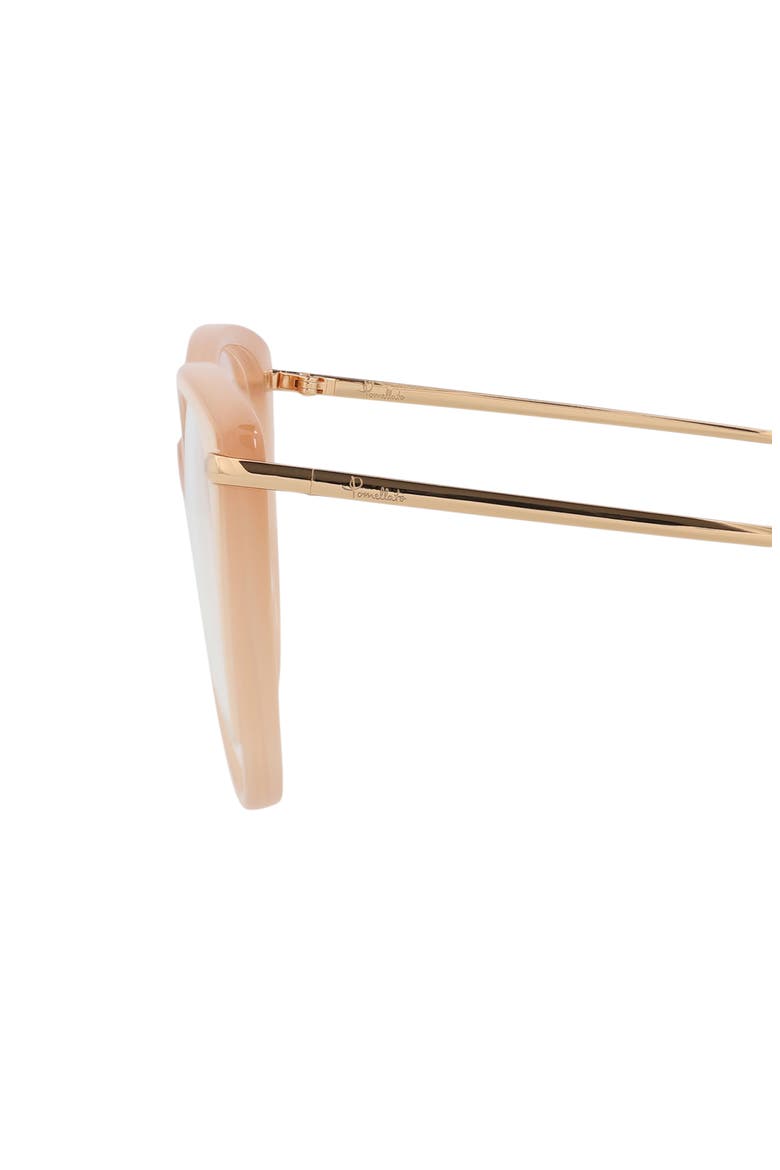 54mm Cat Eye Optical Glasses, Alternate, color, BEIGE/ GOLD/ TRANSPARENT