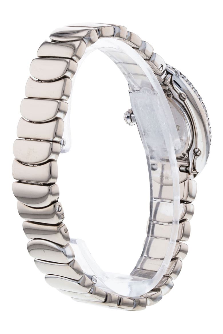 Cartier Preowned Baignoire Diamond Bracelet Watch, 30mm, Alternate, color, SILVER