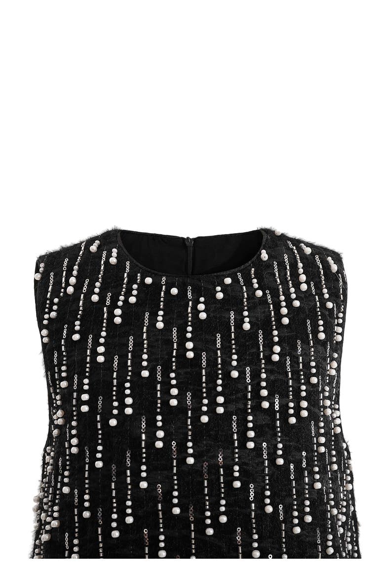 Feathered Glam Dress, Alternate, color, Black