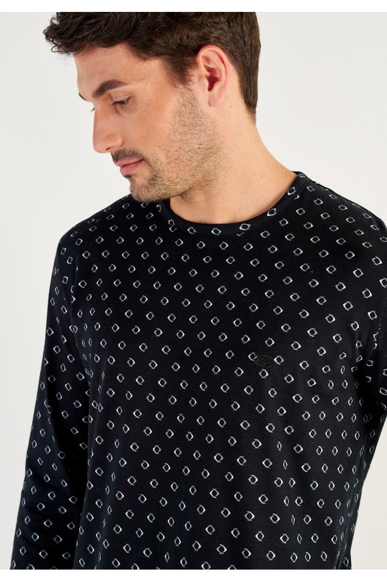 Duane Long Sleepwear, Alternate, color, Black Print
