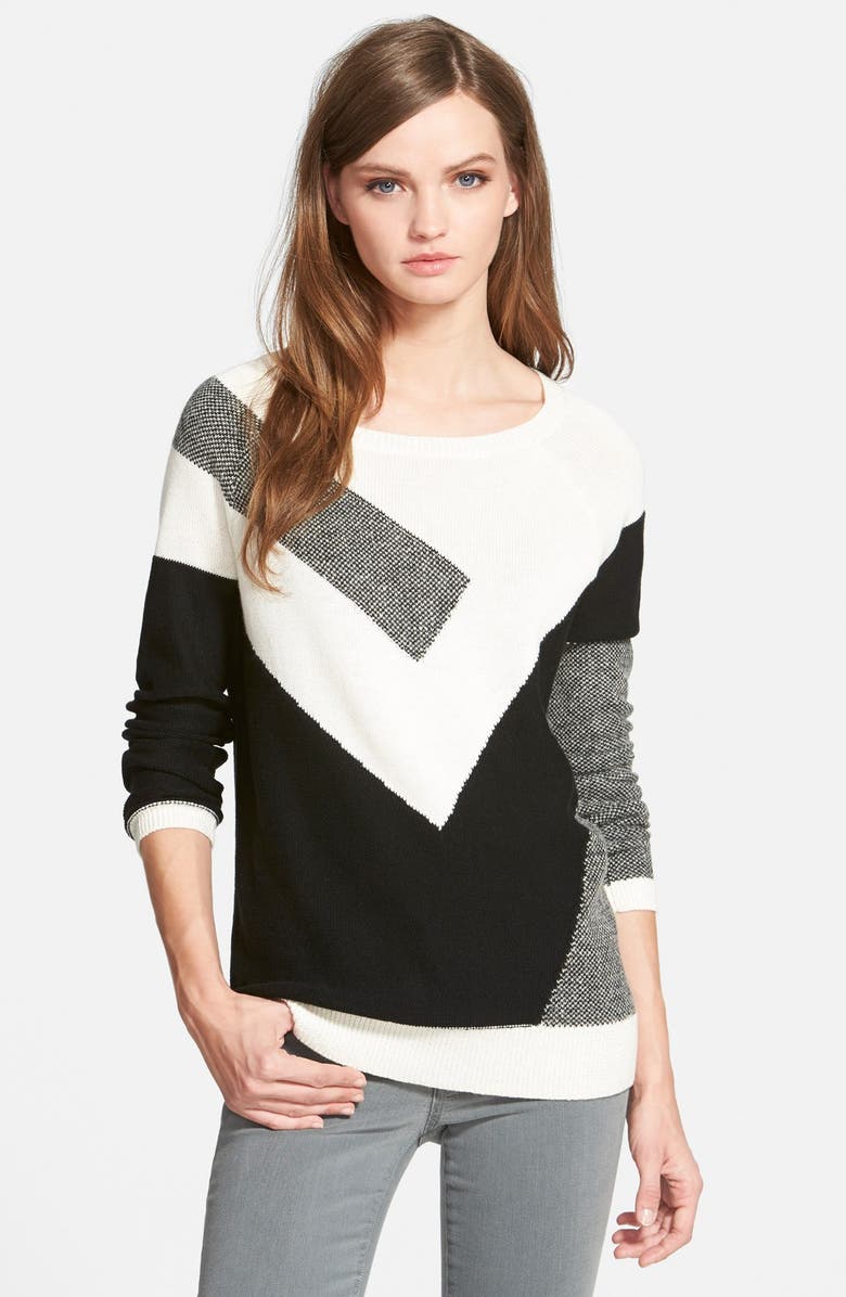 Trouvé Abstract Pattern Sweater, Main, color, 