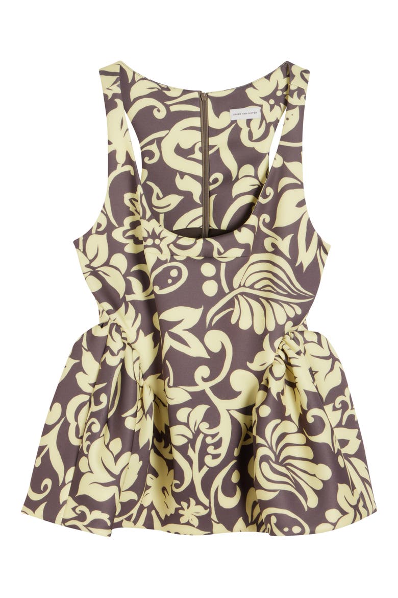 Caylo Historical Floral Scuba Knit Top, Alternate, color, TAUPE