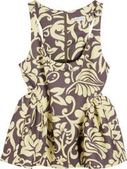 Dries Van Noten Caylo Historical Floral Scuba Knit Top