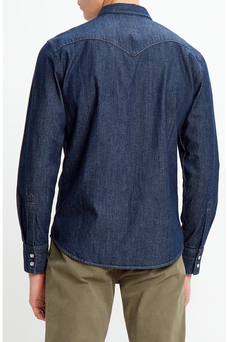 Levi's® Premium Barstow Standard Fit Denim Western Shirt, Alternate, color, WESTERN EDITION