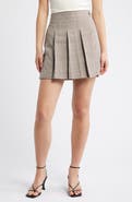 Friends Like These Pleated Check Miniskirt