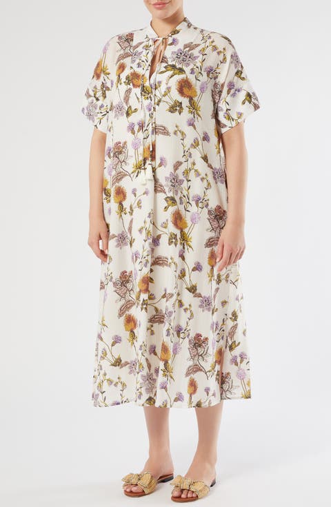 Otto Floral Crepe Dress (Plus)