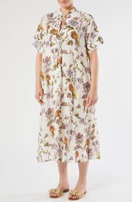 Marina Rinaldi Otto Floral Crepe Dress