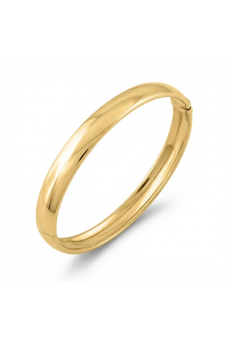 8mm Polished Bangle Bracelet 18k Gold Over Silver, Main, color, 18k Yellow Gold