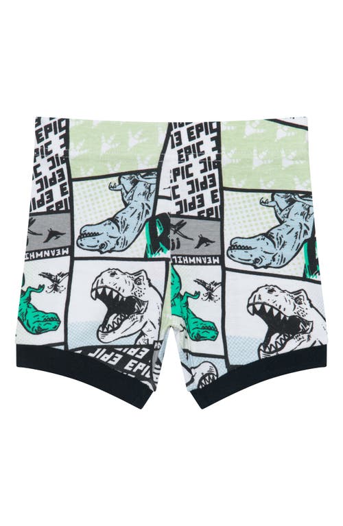 Pl Baby By Petit Lem Kids' 3-piece Pajamas In Light Heather Grey Dino