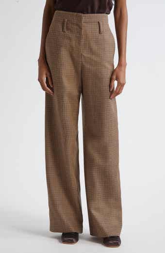 A.L.C. Liam Houndstooth Wide Leg Wool Pants