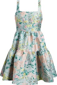 Chelsea28 Floral Garden Brocade Cocktail Minidress