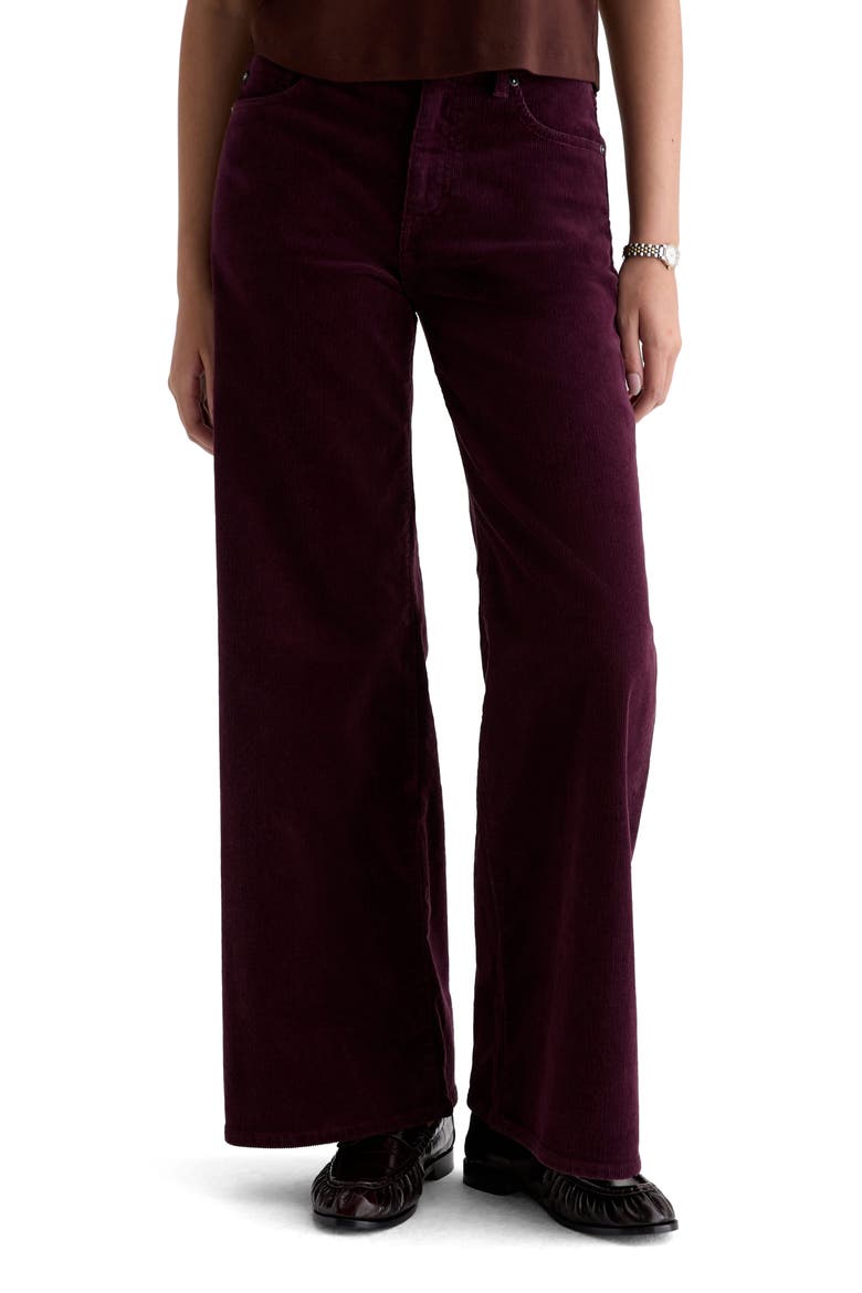 Saige High Waist Wide Leg Jeans, Main, color, JAZZ BERRY