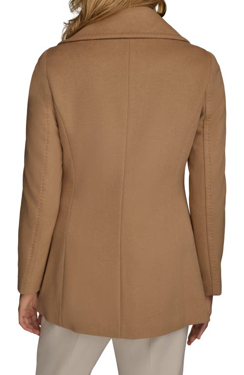 Donna Karan New York Double Breasted Blazer Coat In Brown
