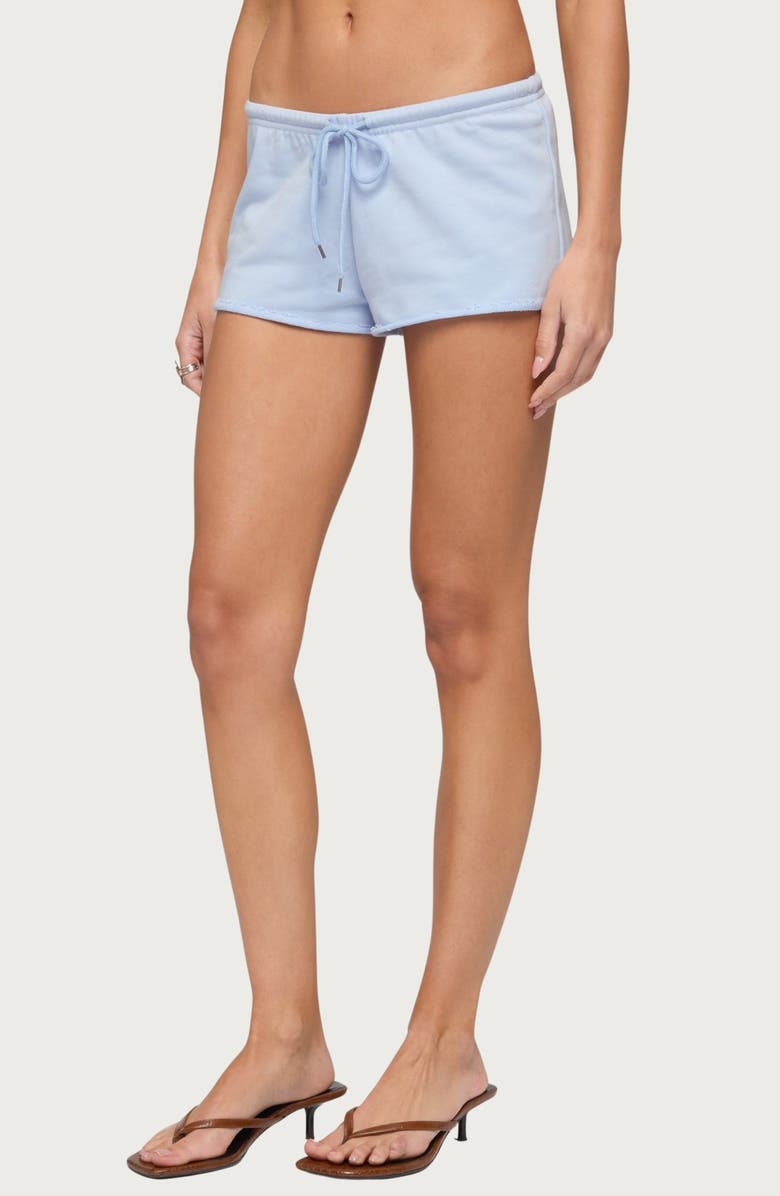 EDIKTED Leeroy French Terry Drawstring Shorts, Alternate, color, Light-Blue