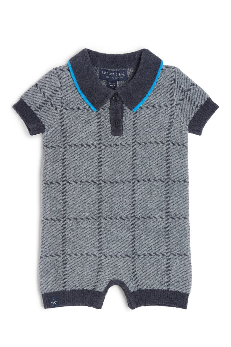 Kids' CozyChic®Ultra Lite® Plaid Romper, Main, color, INDIGO MULTI