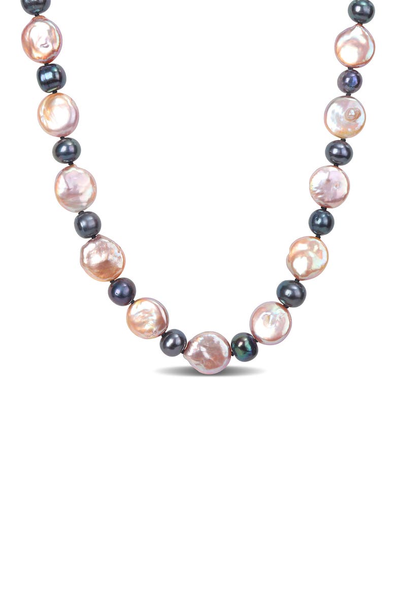 13-13.5mm Pink Freshwater Cultured Pearl Necklace, Main, color, PINK MULTICOLOR